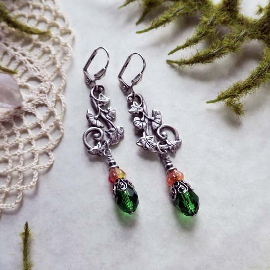 Rainbow Garden Necklace & Earrings - One of a kind