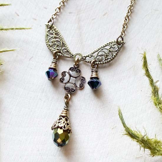 RAIN DANCER Necklace - antique brass