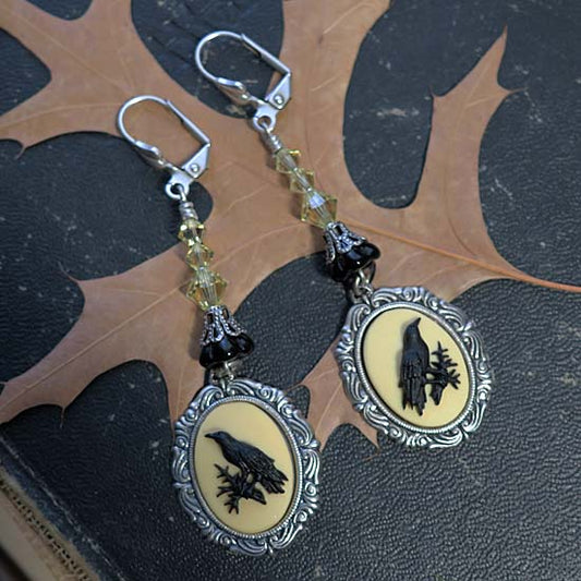 Raven Earrings - Yellow