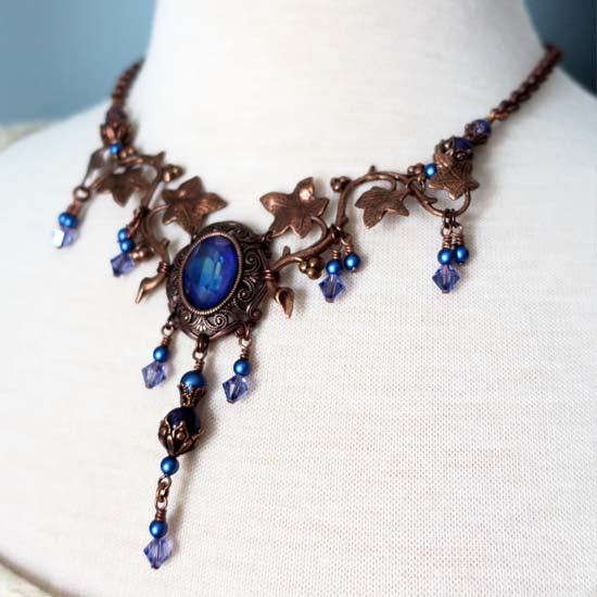 Sappho Necklace - aged copper -