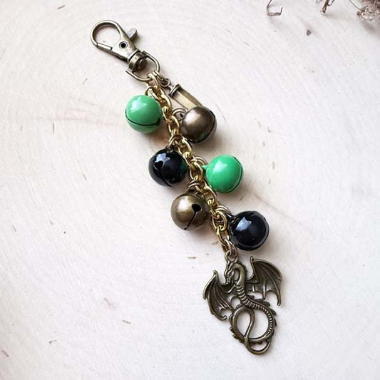 GARB CHARM - Slay - green/brass/black