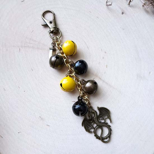 GARB CHARM - Slay - yellow/brass/black