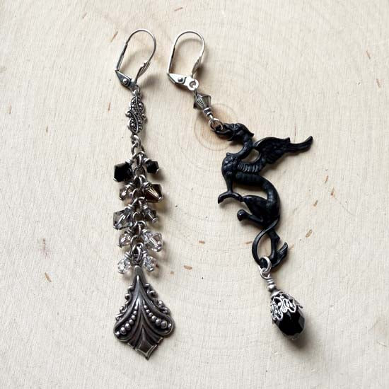 SMOKE AND ASHES  Earrings - style A