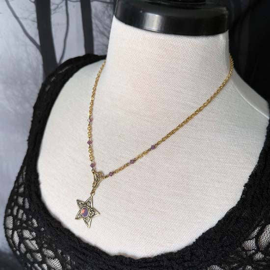 STAR FAE Necklace - antique brass
