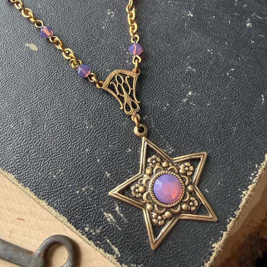 STAR FAE Necklace - antique brass