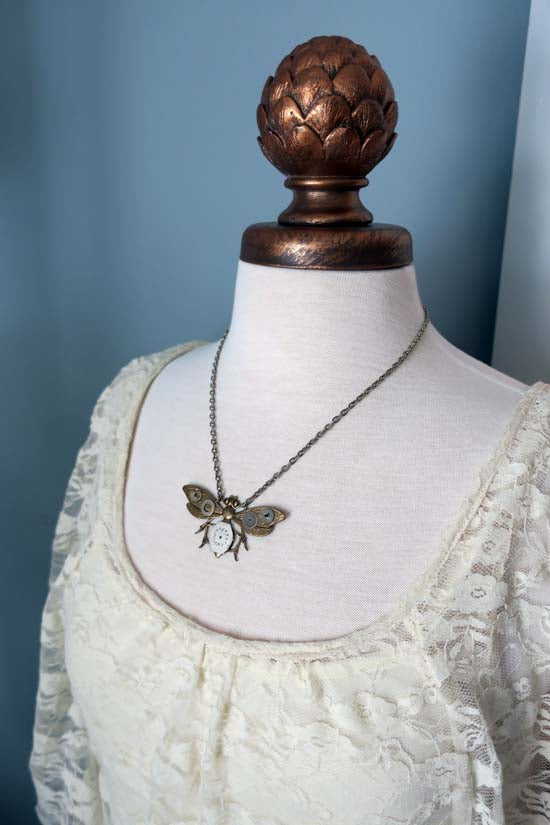 Steampunk Bee Necklace 1