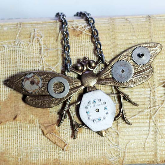 Steampunk Bee Necklace 1