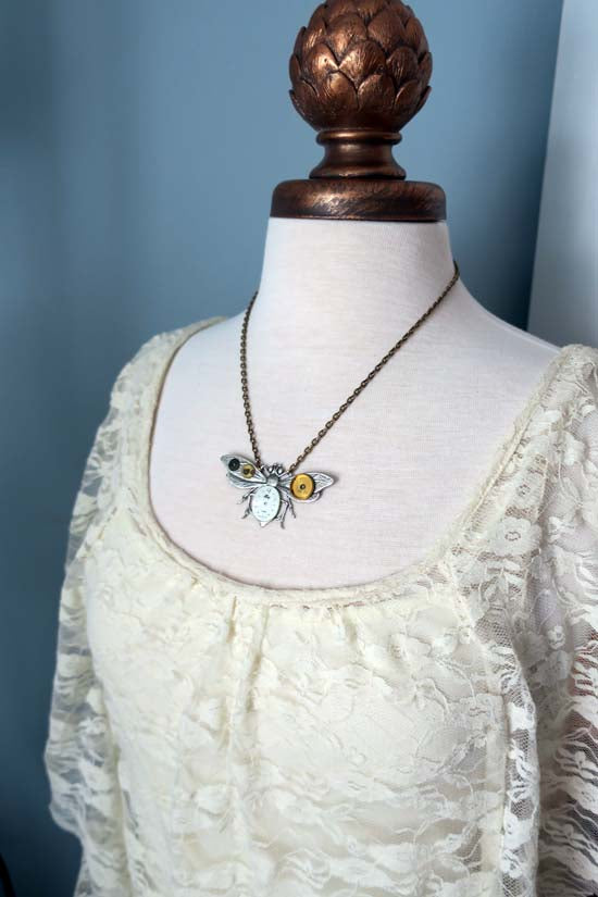 Steampunk Bee Necklace 2
