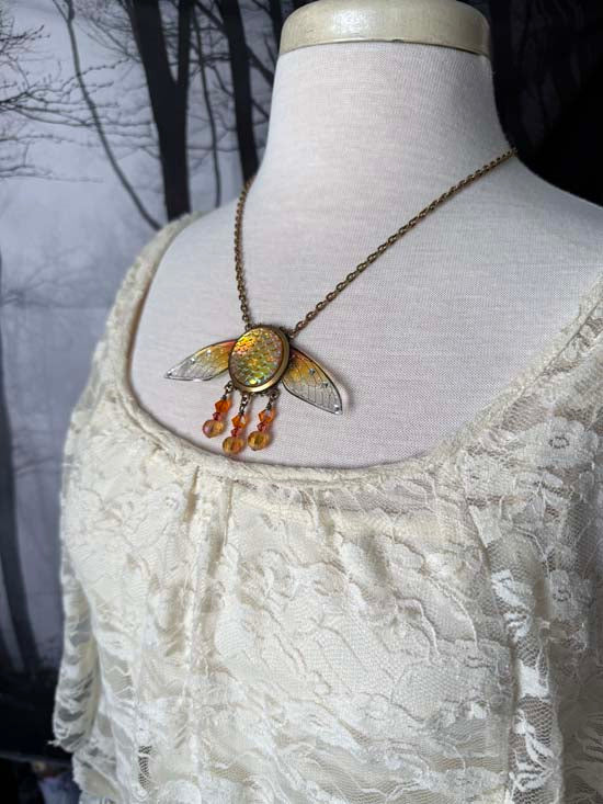 Magical Wings Necklace - Sunset Skies