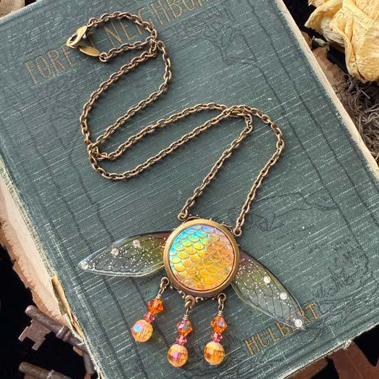 Magical Wings Necklace - Sunset Skies