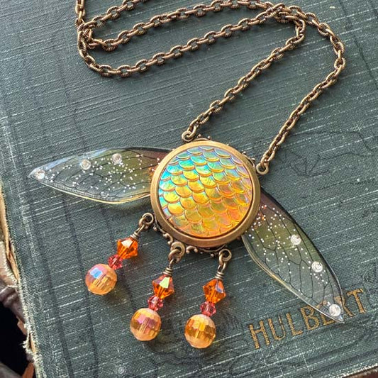 Magical Wings Necklace - Sunset Skies