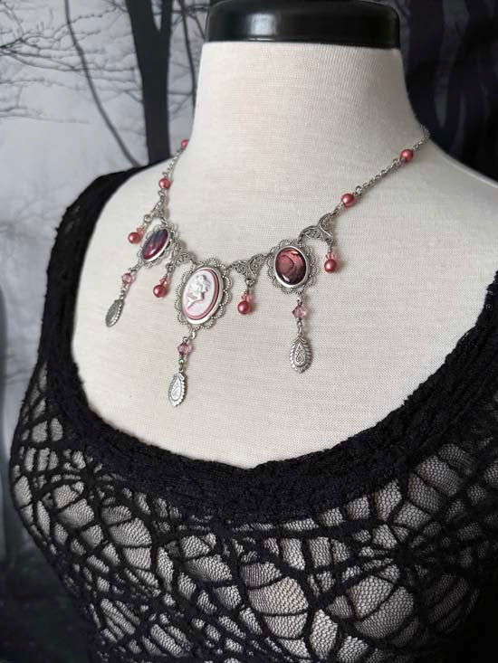 THEODORA II Necklace - silver with mermaid and paua shell accents