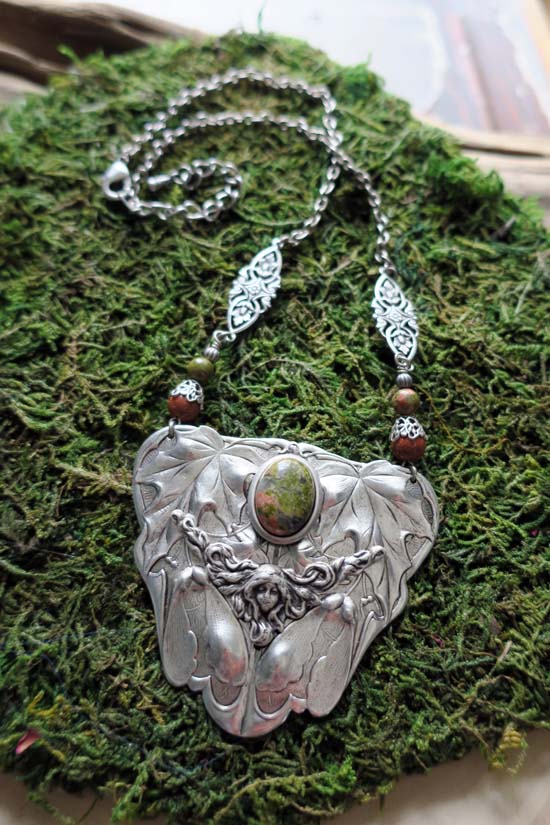 Tree Sprite Necklace with Unakite