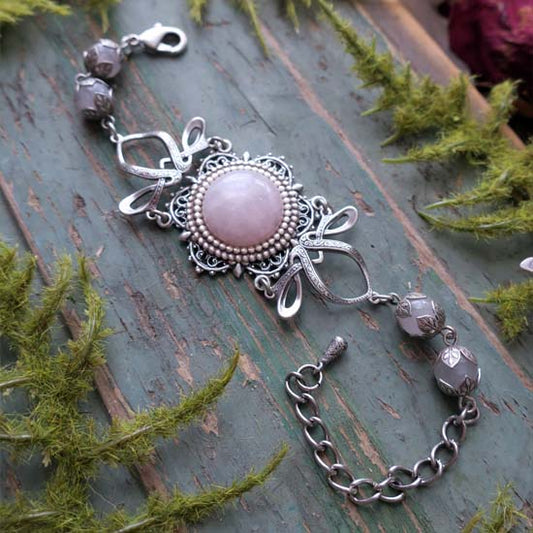 VICTORIA Bracelet - silver - Rose Quartz