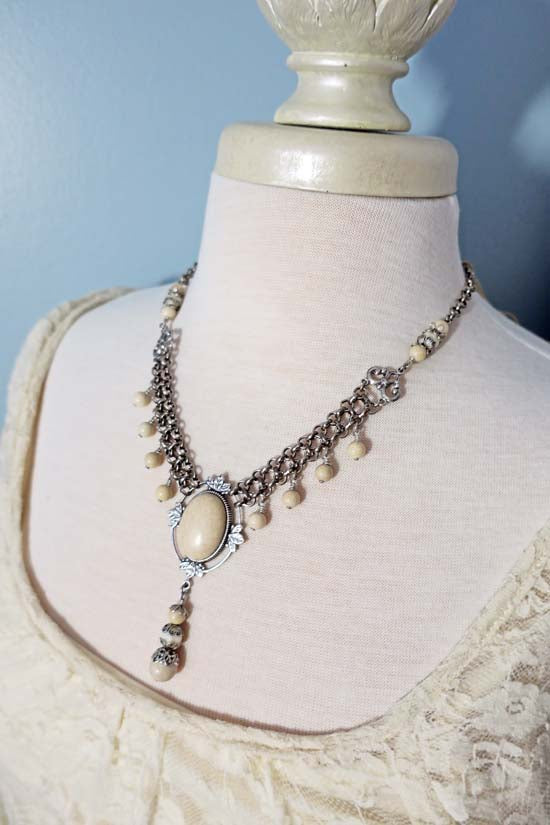 THE VISIONARY Statement Necklace with Riverstones