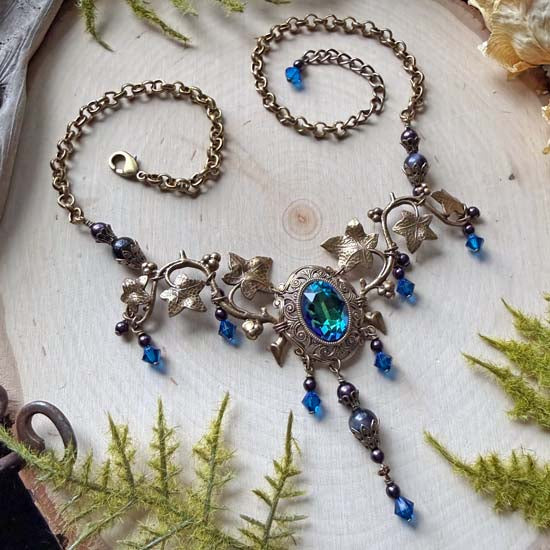 WATER SPRITE Necklace - antique brass