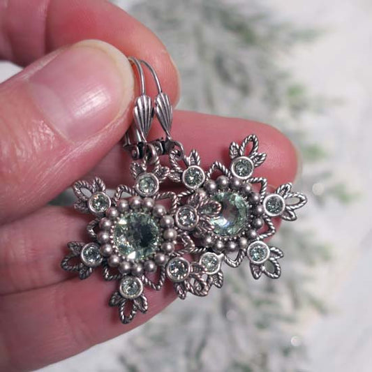 Flurries Collection - Winter Mint Earrings