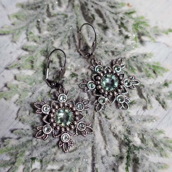 Flurries Collection - Winter Mint Earrings