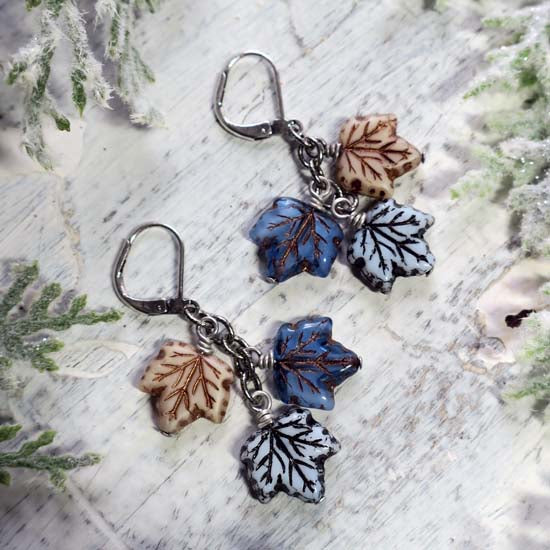 WINTER WOODS Earrings - antique silver B