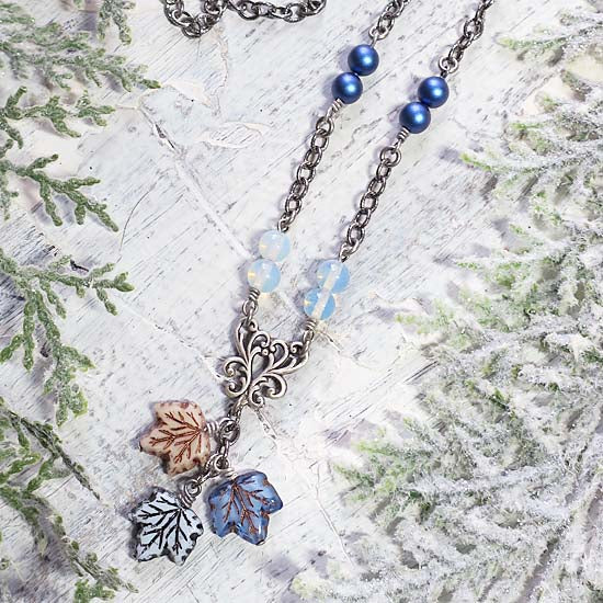 WINTER WOODS Necklace - antique silver B