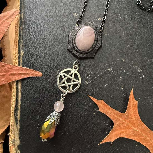 WITCH'S AMULET Necklace - Rose Quartz