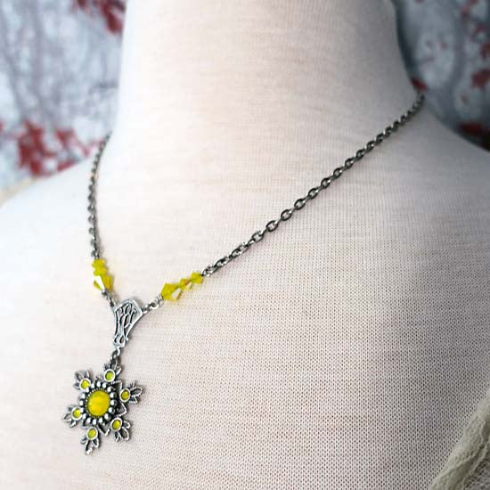 Flurries Collection - "Don't Eat the Yellow Snow" Necklace - antique silver