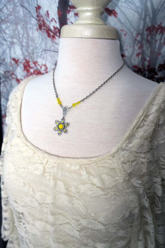 Flurries Collection - "Don't Eat the Yellow Snow" Necklace - antique silver